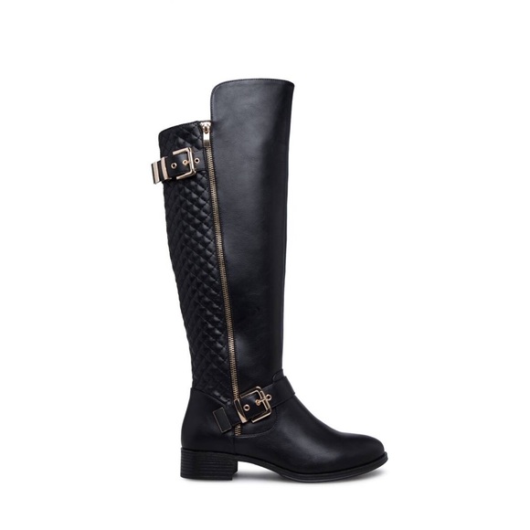 cersei quilted flat boot